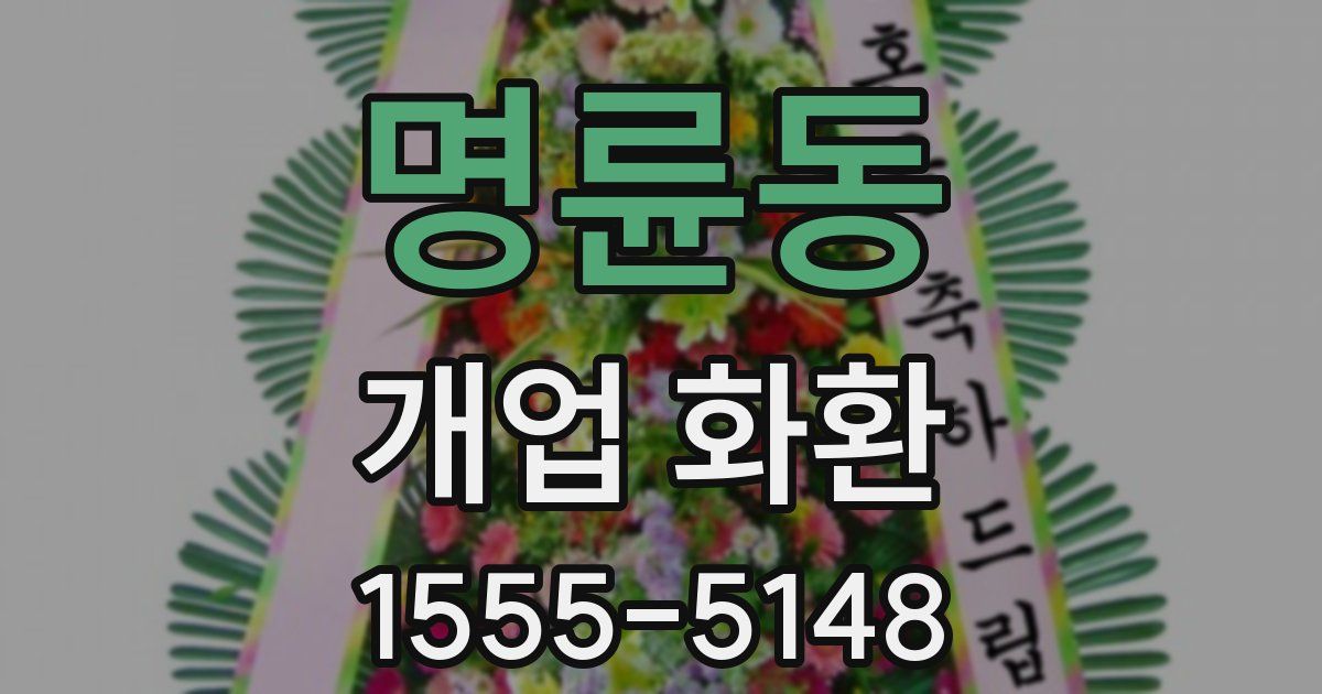 명륜동 개업 화환