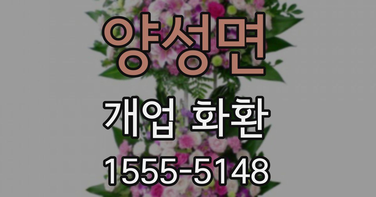 양성면 개업 화환