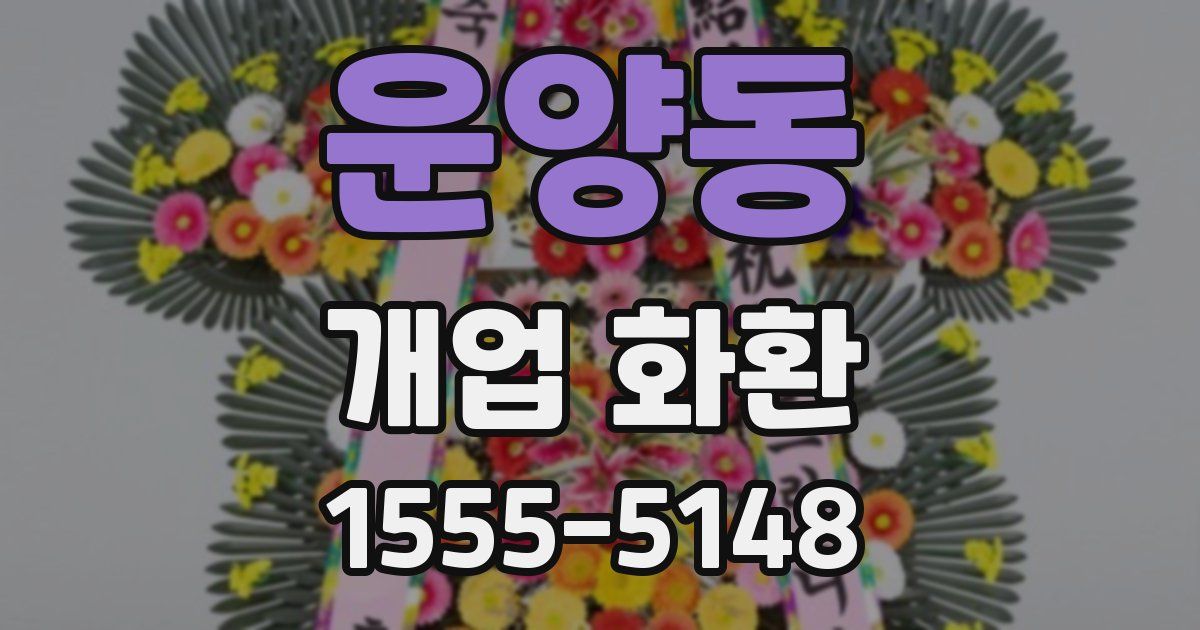 운양동 개업 화환