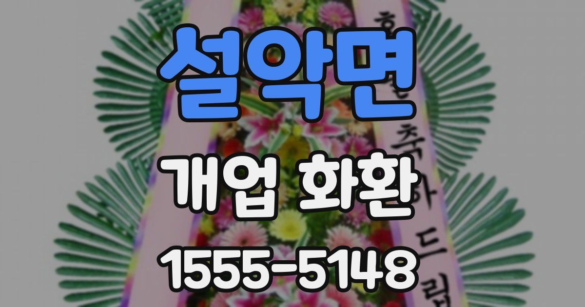 설악면 개업 화환