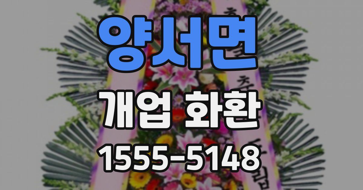 양서면 개업 화환
