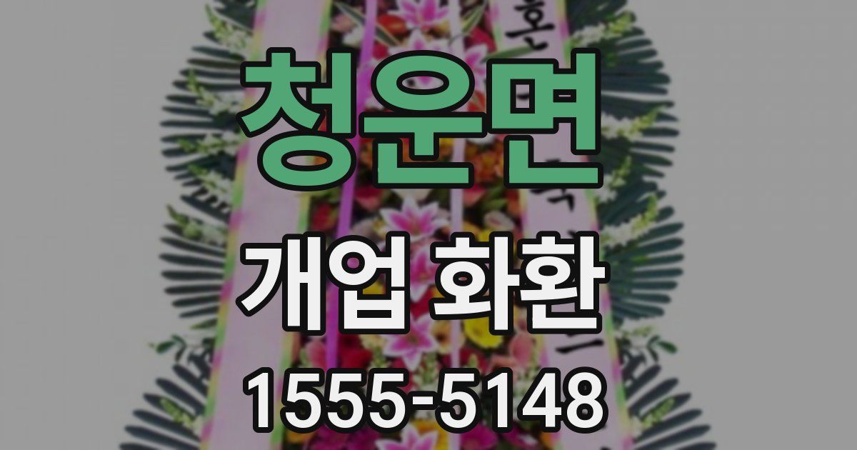 청운면 개업 화환
