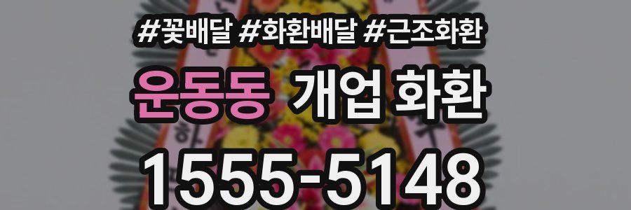 운동동 개업 화환