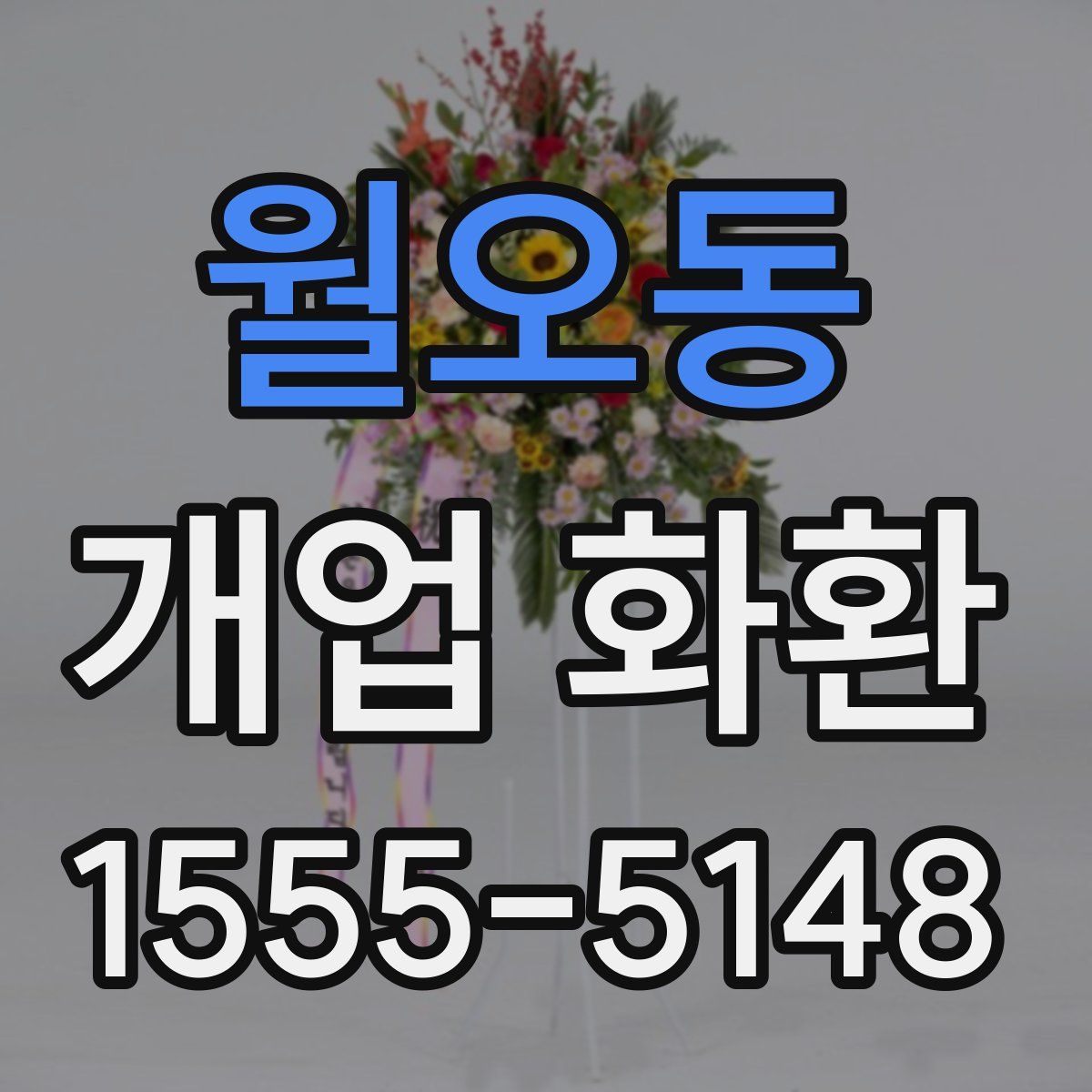 월오동 개업 화환