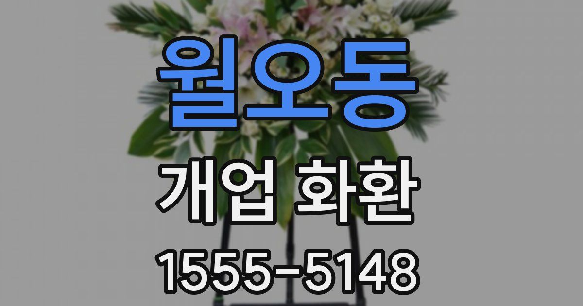 월오동 개업 화환