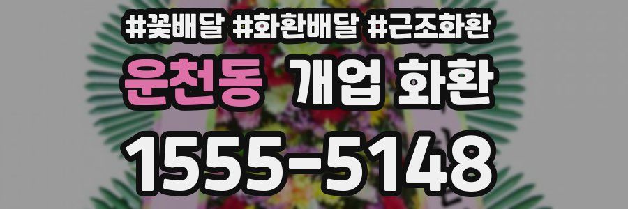 운천동 개업 화환