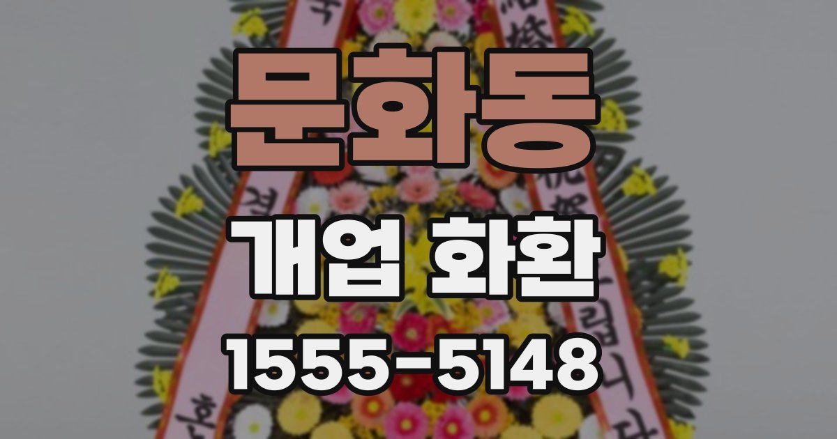 문화동 개업 화환