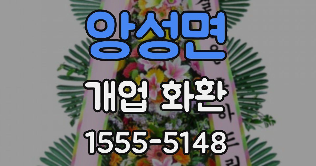 앙성면 개업 화환