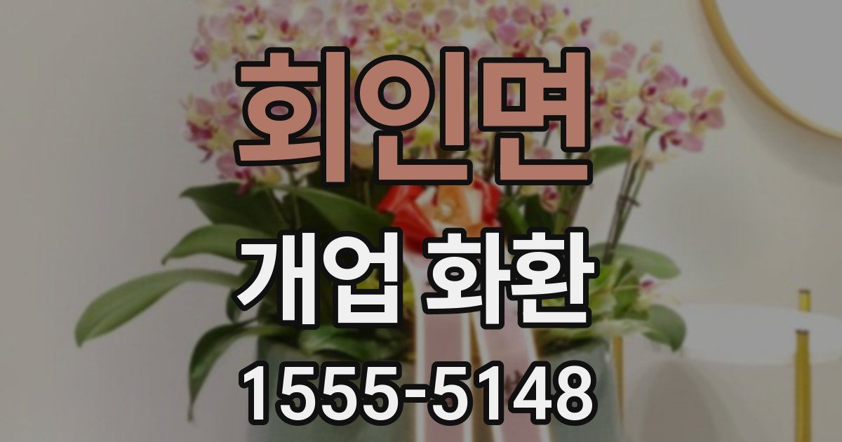 회인면 개업 화환
