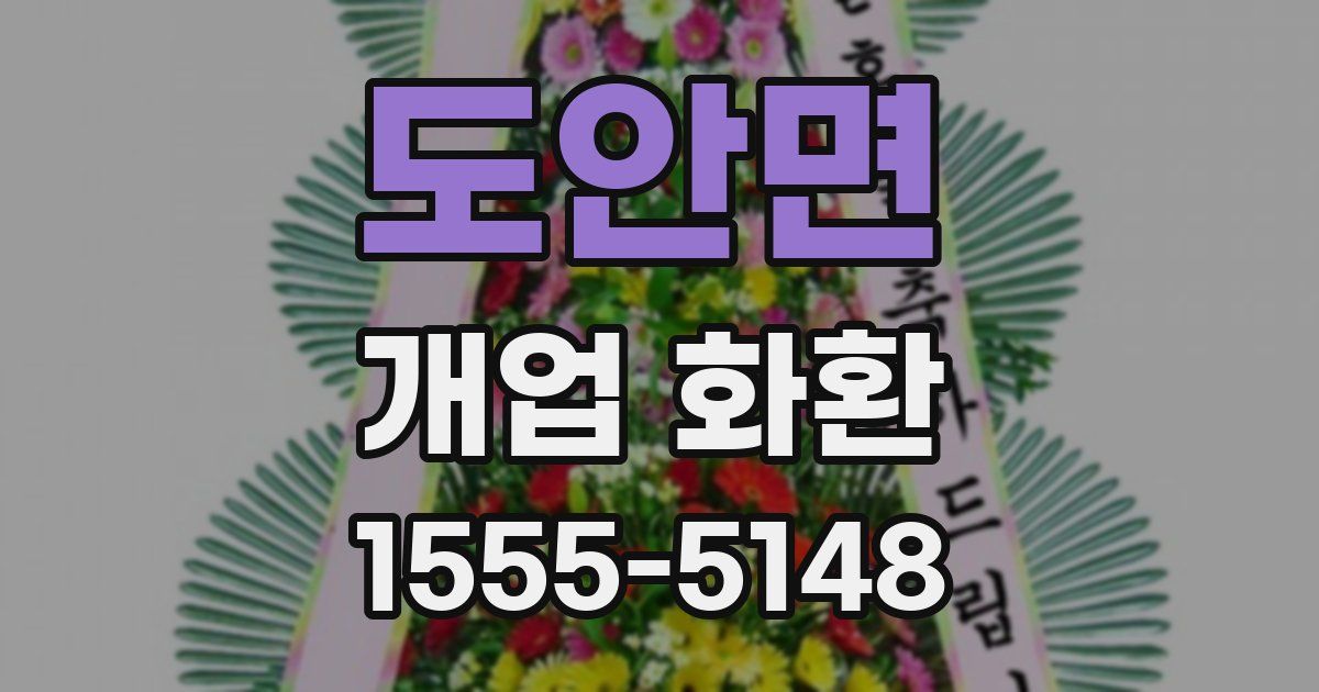 도안면 개업 화환
