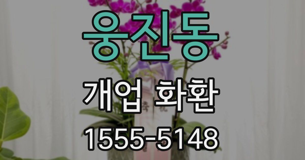 웅진동 개업 화환