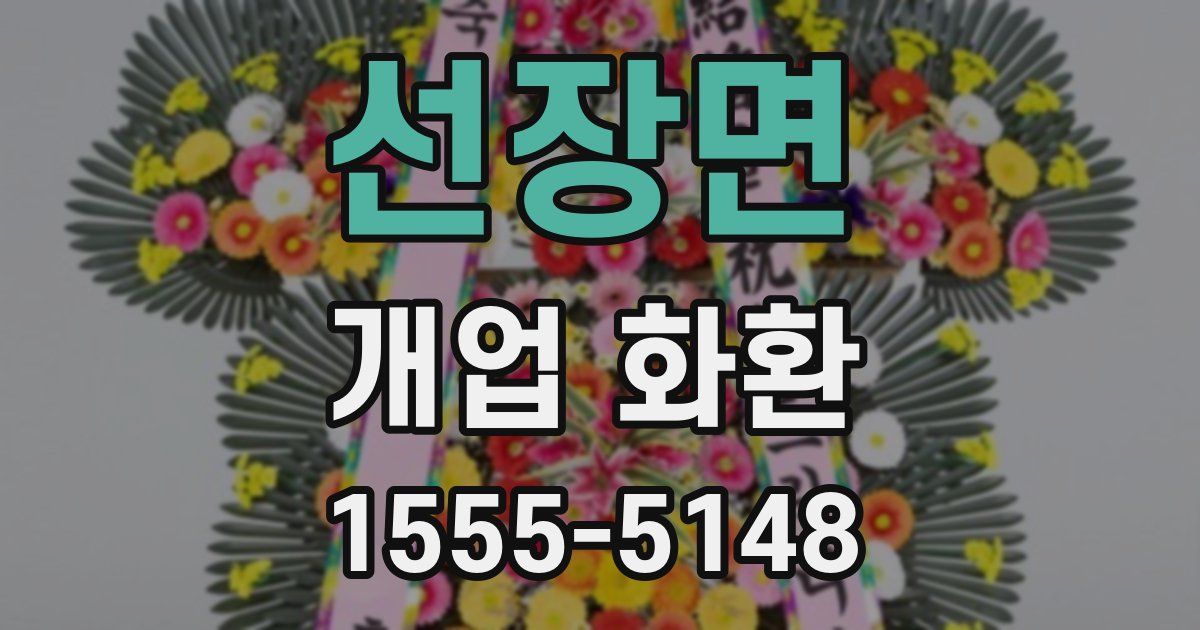선장면 개업 화환