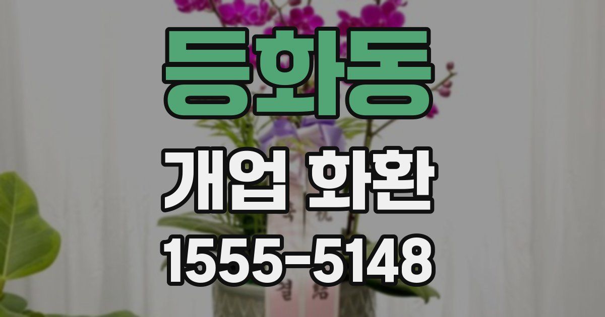 등화동 개업 화환