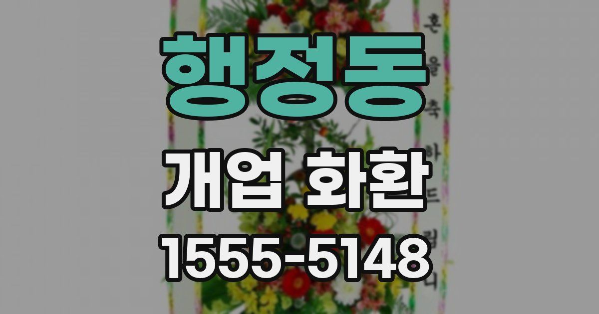 행정동 개업 화환