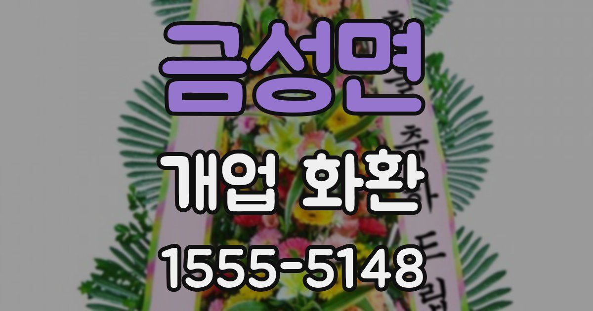 금성면 개업 화환