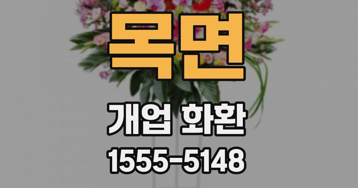 목면 개업 화환
