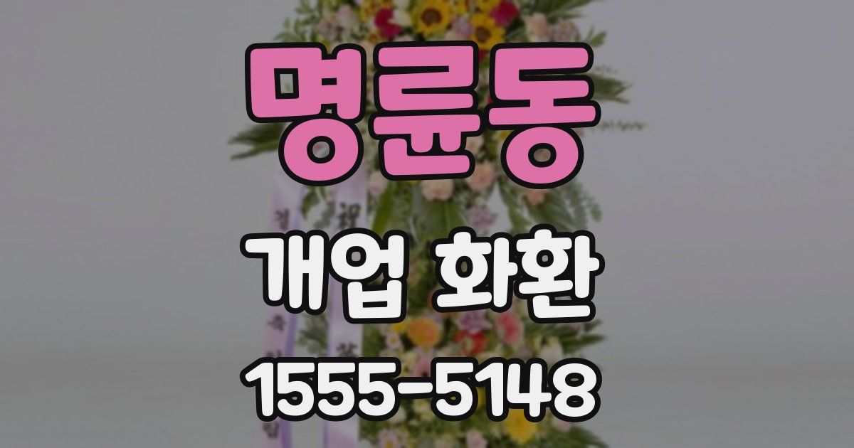 명륜동 개업 화환
