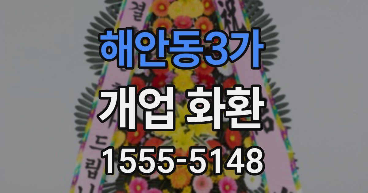 해안동3가 개업 화환