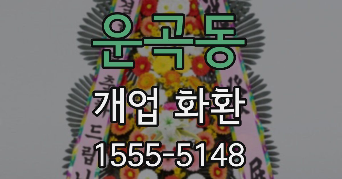운곡동 개업 화환
