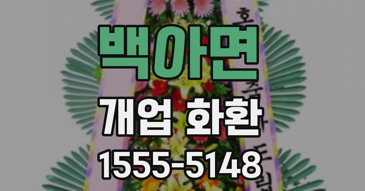 백아면 개업 화환