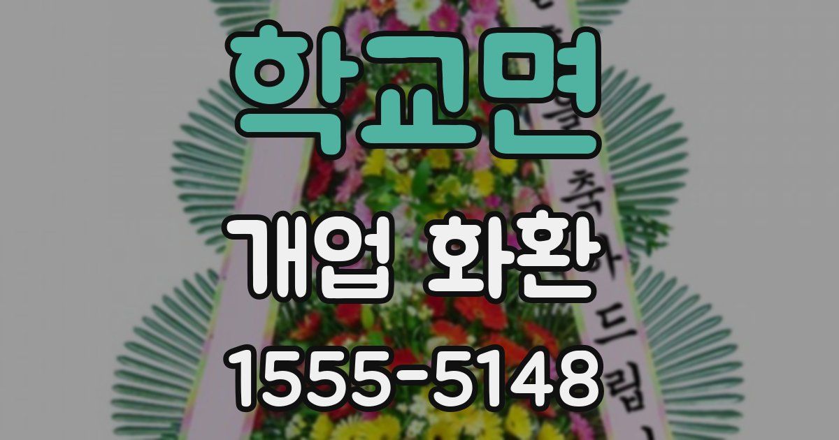 학교면 개업 화환