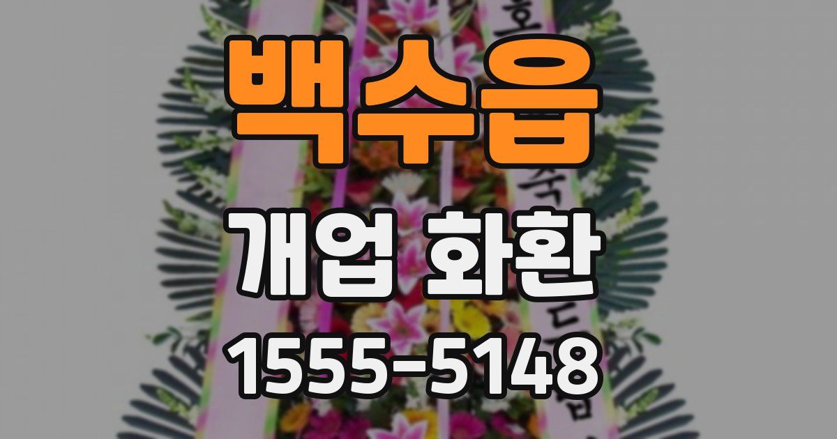 백수읍 개업 화환