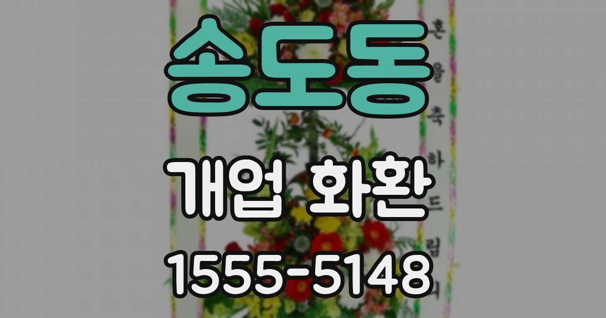 송도동 개업 화환