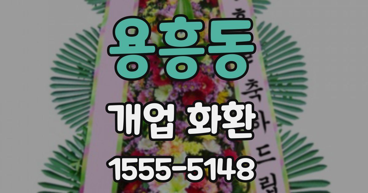 용흥동 개업 화환