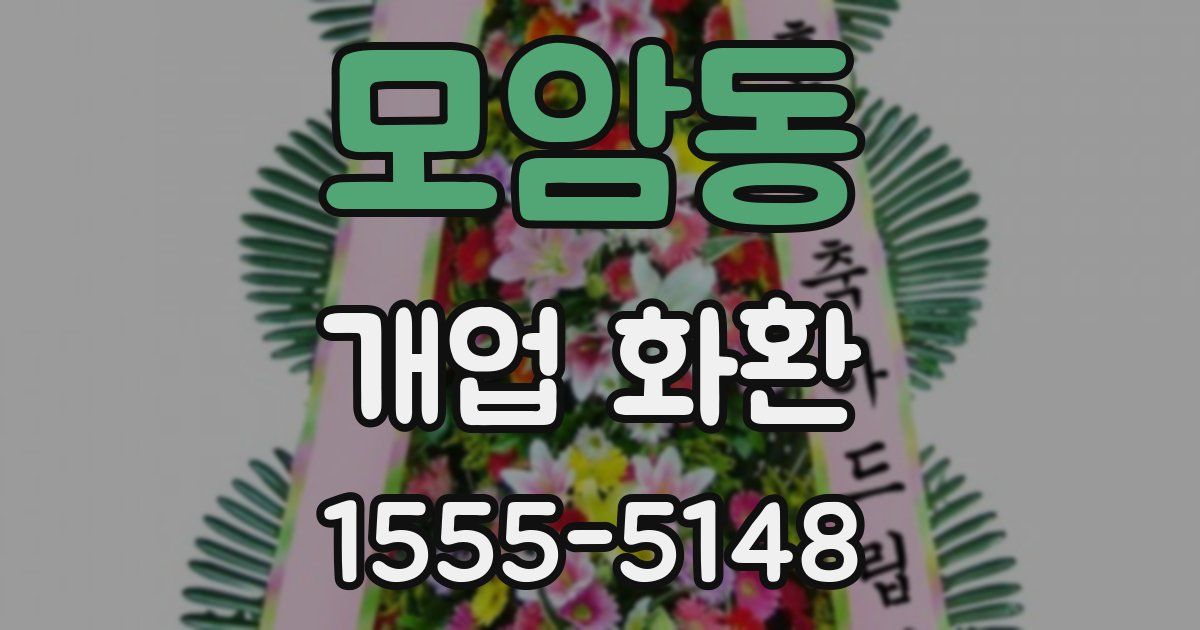 모암동 개업 화환