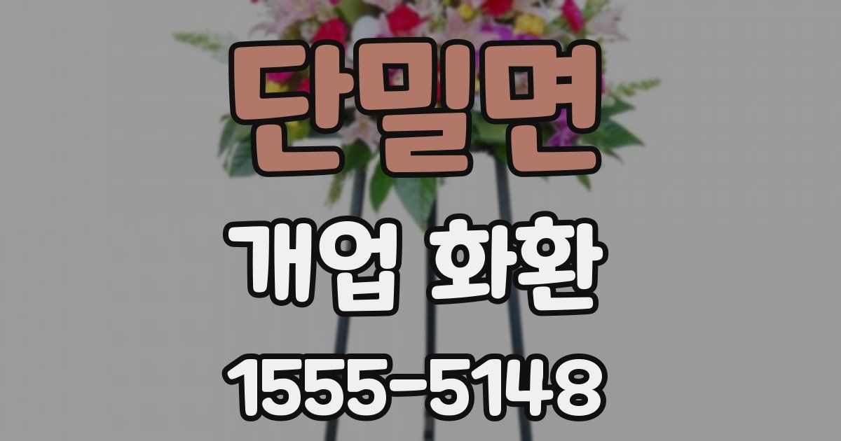 단밀면 개업 화환