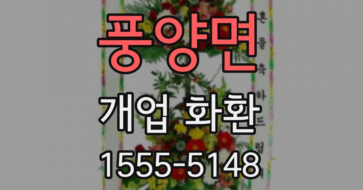 풍양면 개업 화환