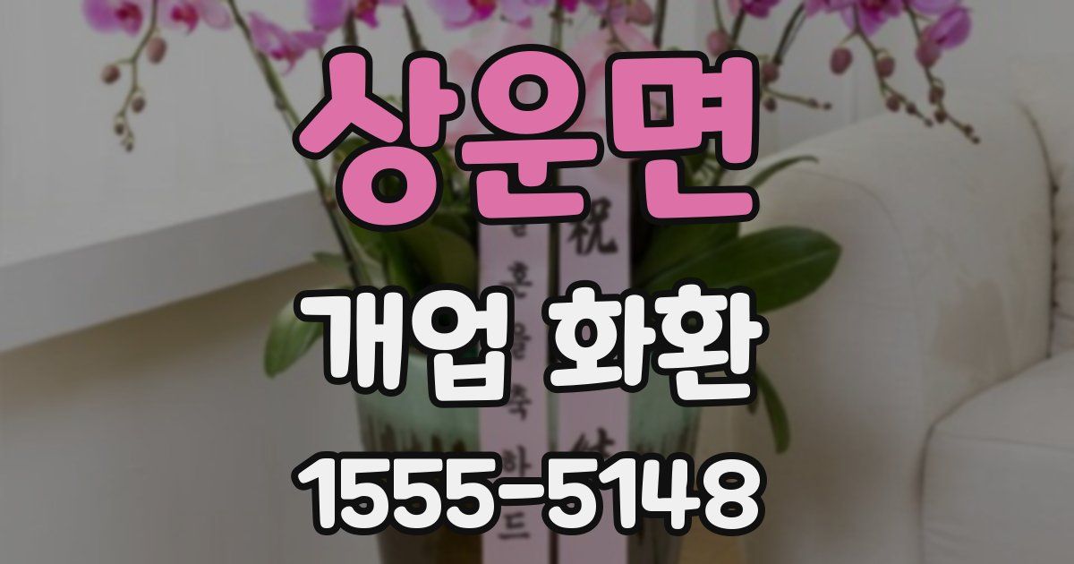 상운면 개업 화환