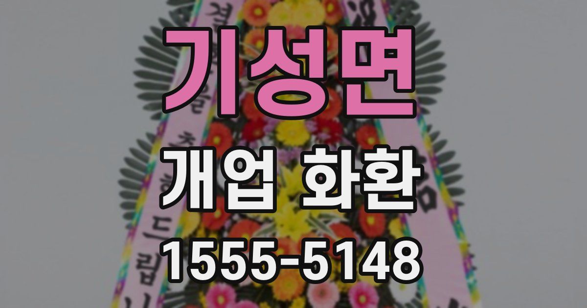 기성면 개업 화환