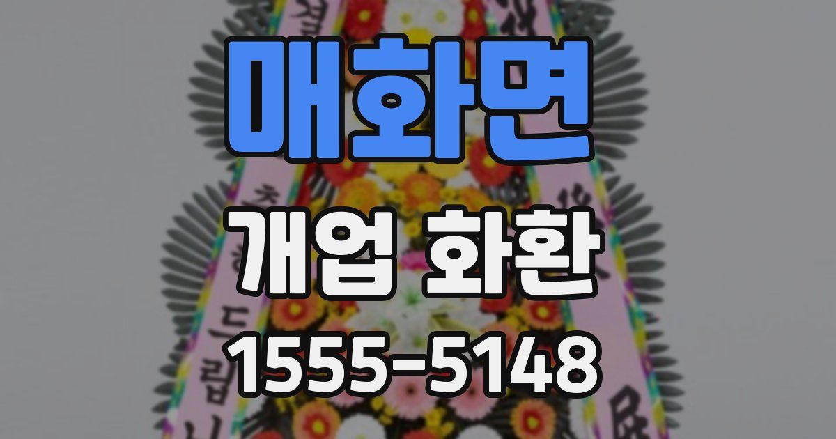 매화면 개업 화환