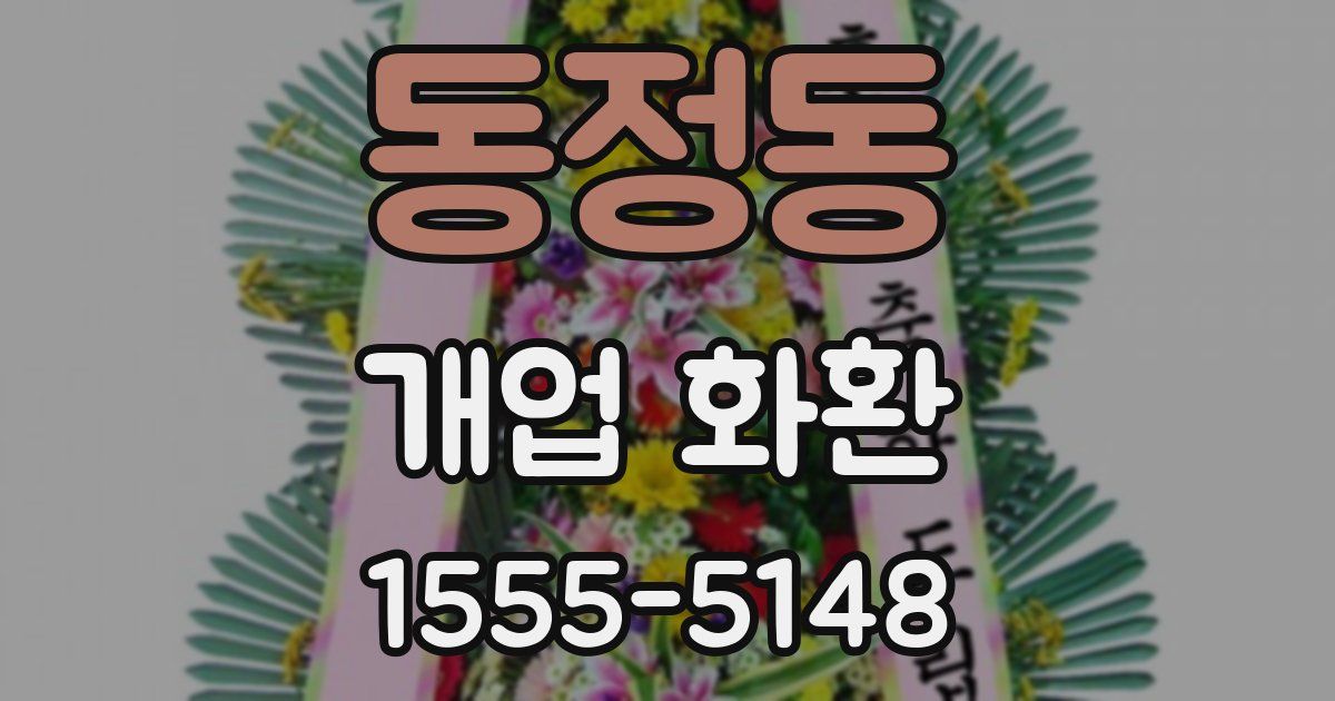 동정동 개업 화환
