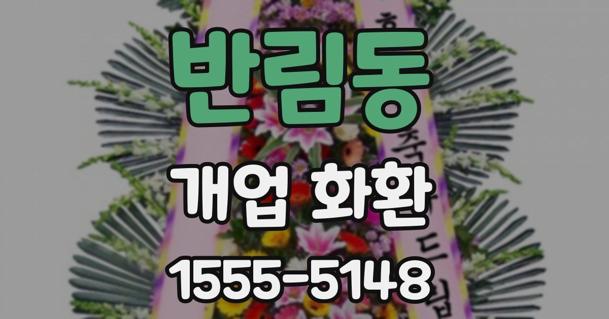 반림동 개업 화환
