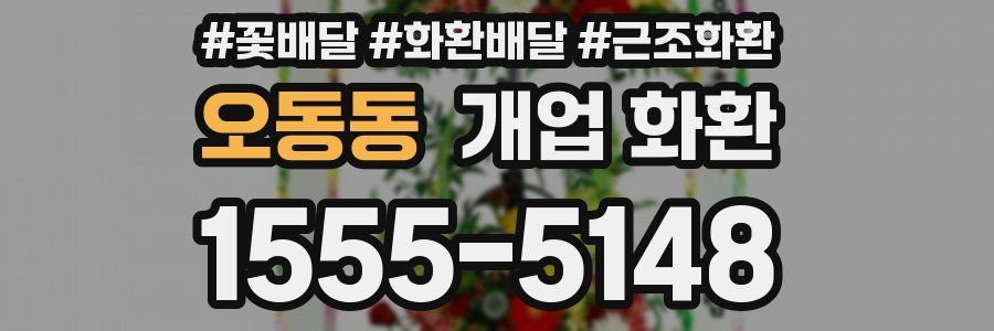 오동동 개업 화환