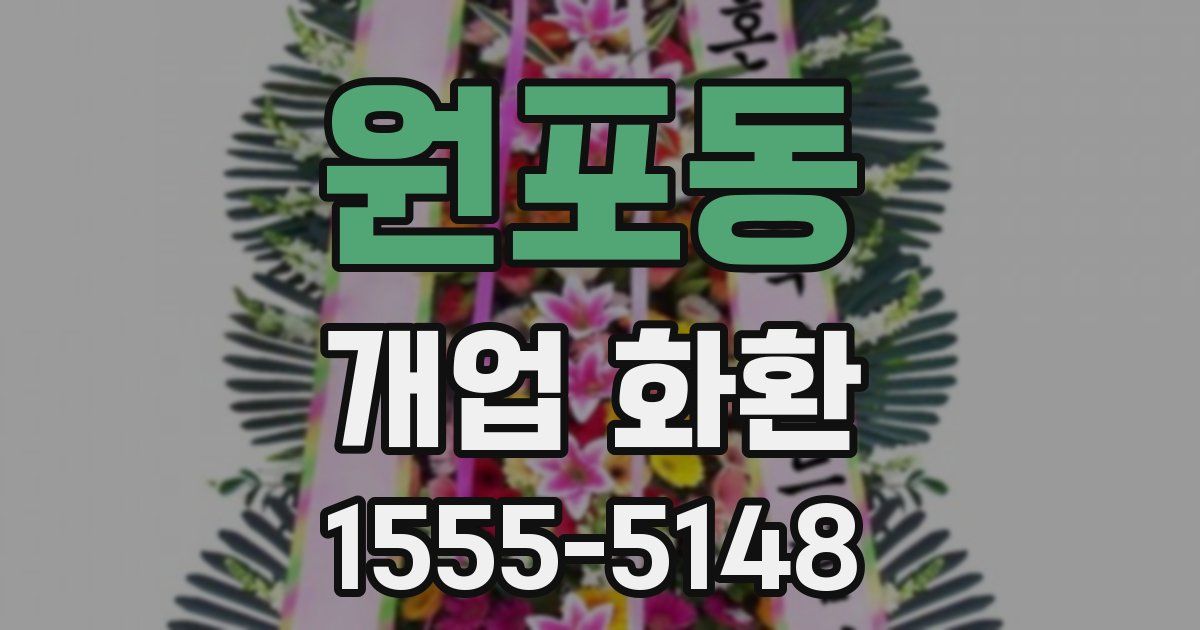 원포동 개업 화환