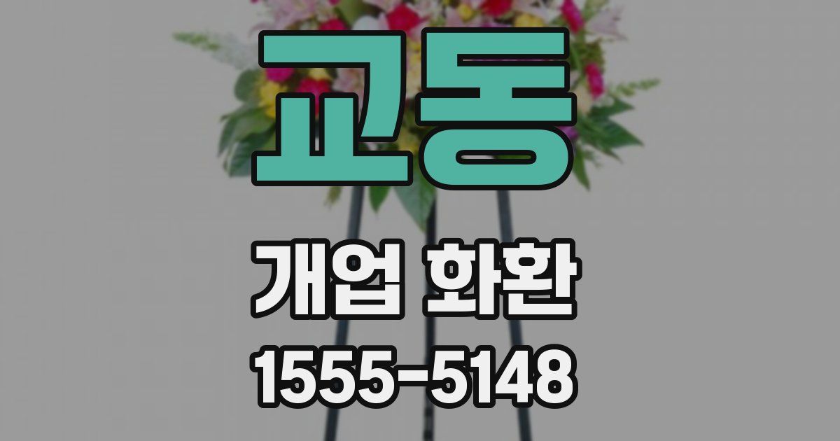 교동 개업 화환