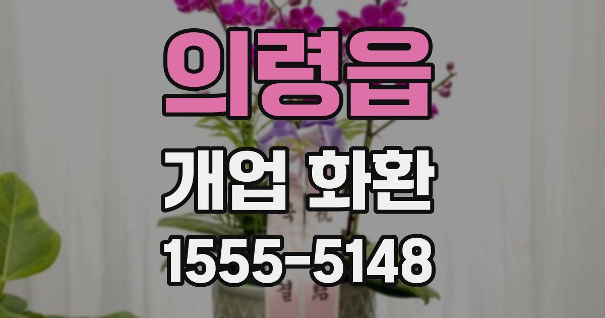 의령읍 개업 화환