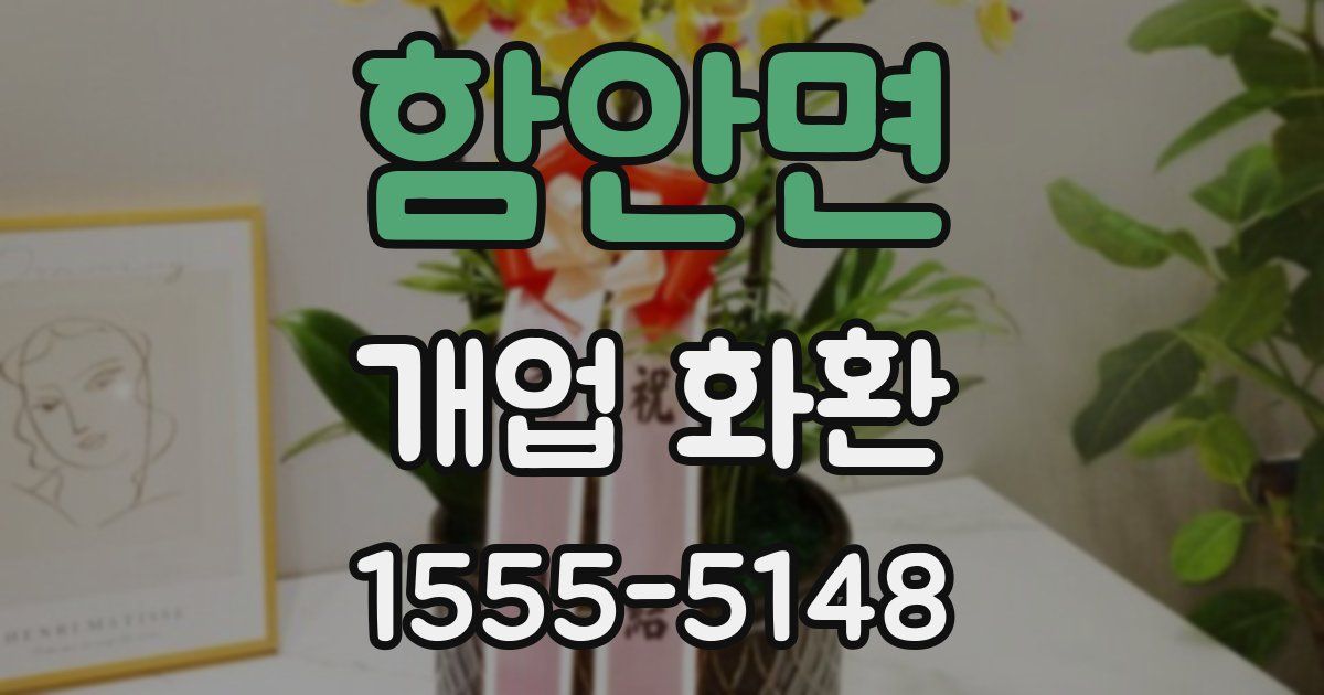 함안면 개업 화환