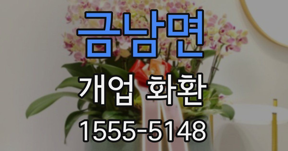 금남면 개업 화환