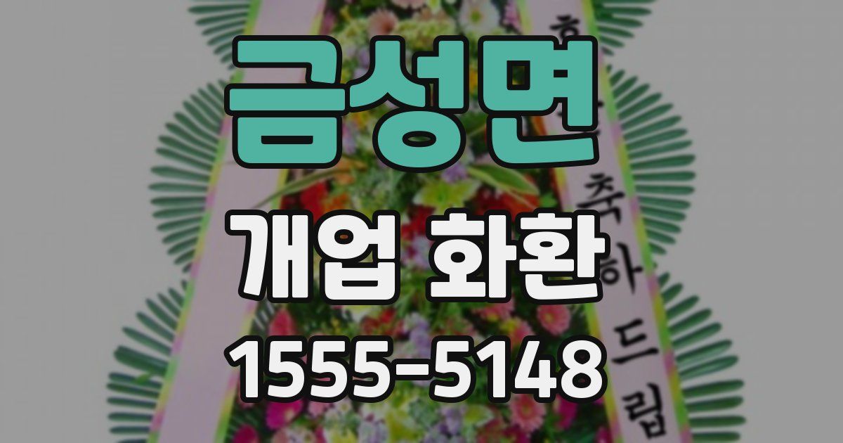 금성면 개업 화환