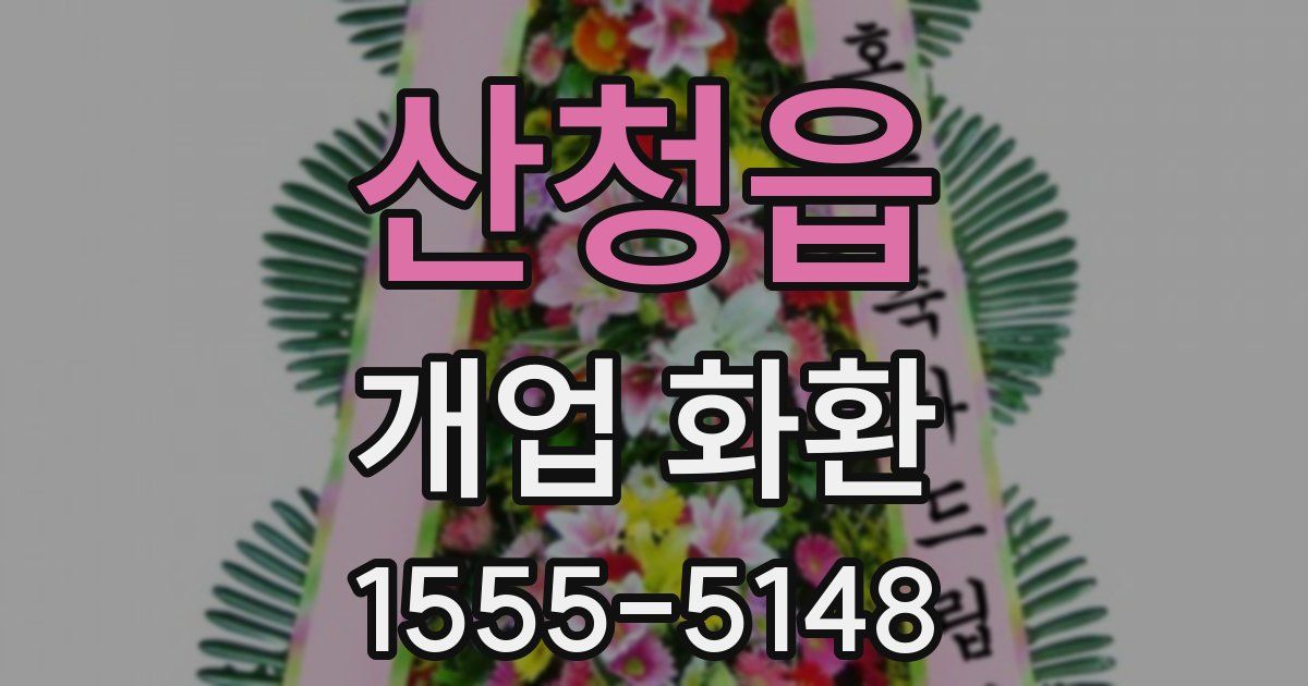 산청읍 개업 화환