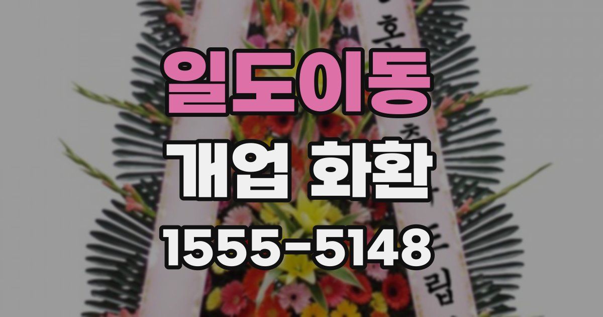 일도이동 개업 화환
