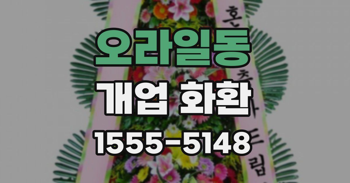 오라일동 개업 화환