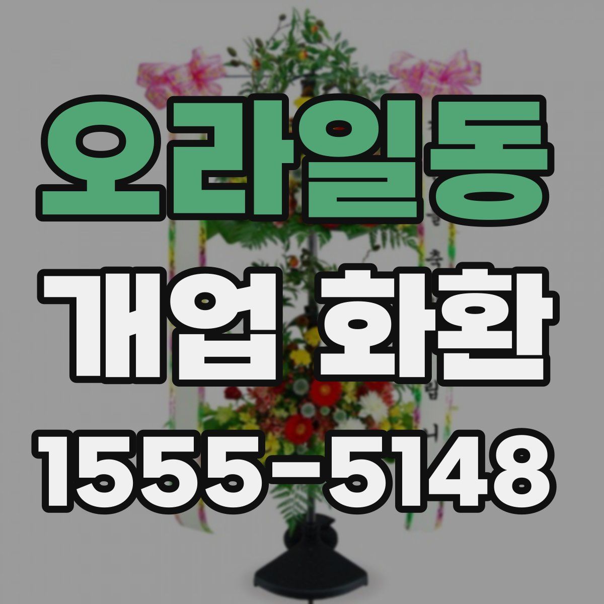 오라일동 개업 화환