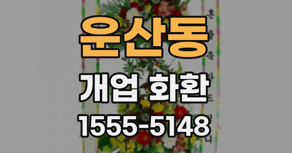 운산동 개업 화환