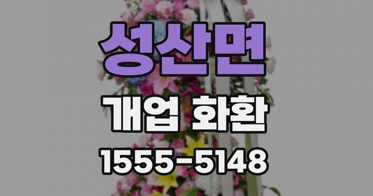 성산면 개업 화환