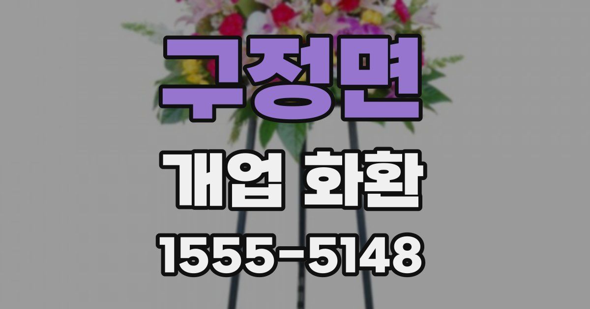 구정면 개업 화환